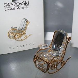 スワロフスキー Swarovski 2004年 廃盤品 『ロッキングチェア, Gold
