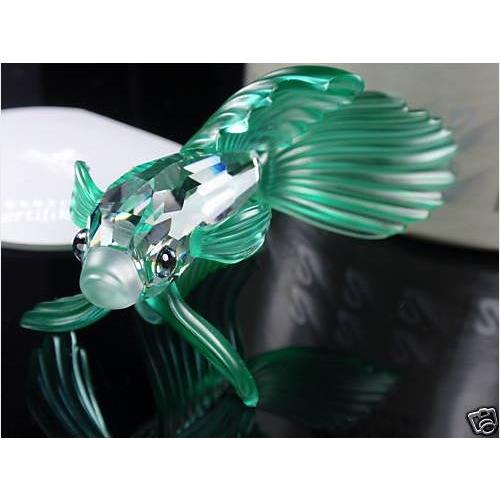 SWAROVSKI - スワロフスキー  『グリーンファイティングフィッシュ』 261259 Amazon.com: Swarovski Green Siamese Fighting Fish BNIB