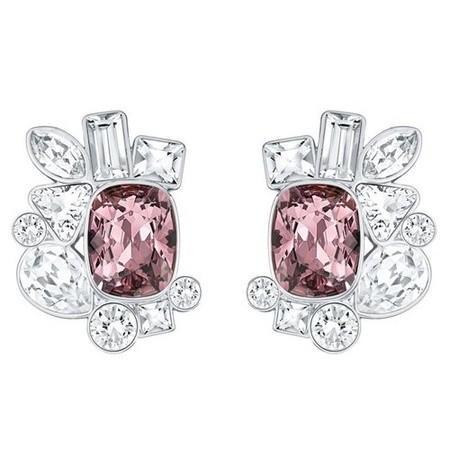 Swarovski ピアス Sublima ドロップピアス, クリスタル・パール, アシンメトリー