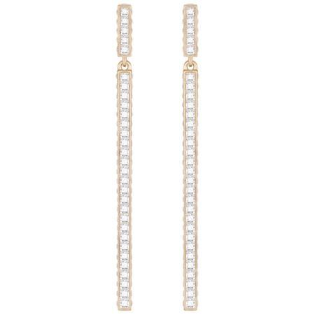 新品 スワロフスキーSWAROVSKI ピアス クローバー ローズゴールド 箱付