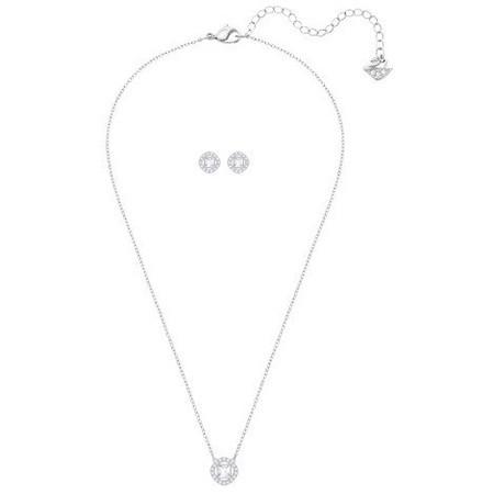 【スワロフスキー】Swarovski angelic square Swarovski Angelic Square set White, Rhodium plated 5646907