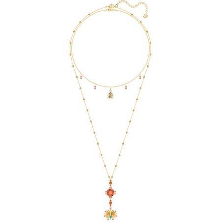 LUCKY GODDESS CHARMS スワロフスキー ネックレス ゴールド SWAROVSKI スワロフスキー Swarovski レイヤード 2連 LUCKY