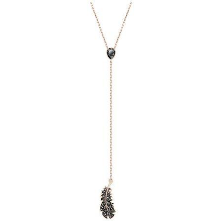 SWAROVSKI（スワロフスキー） フェザー 羽根 NAUGHTY Y字型ネックレス 