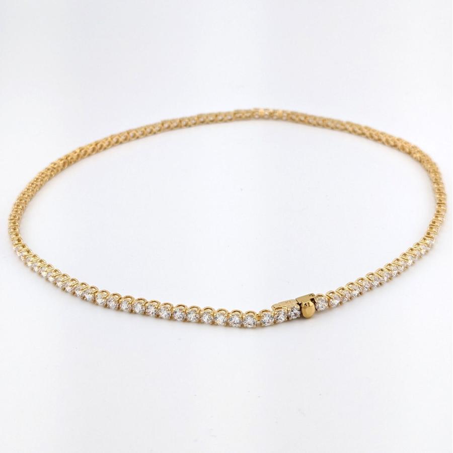 スワロフスキーTennis ブレスレット　ゴールド系&ラインストーン ネックレス スワロフスキーTennis ブレスレット ゴールド系&ラインストーン