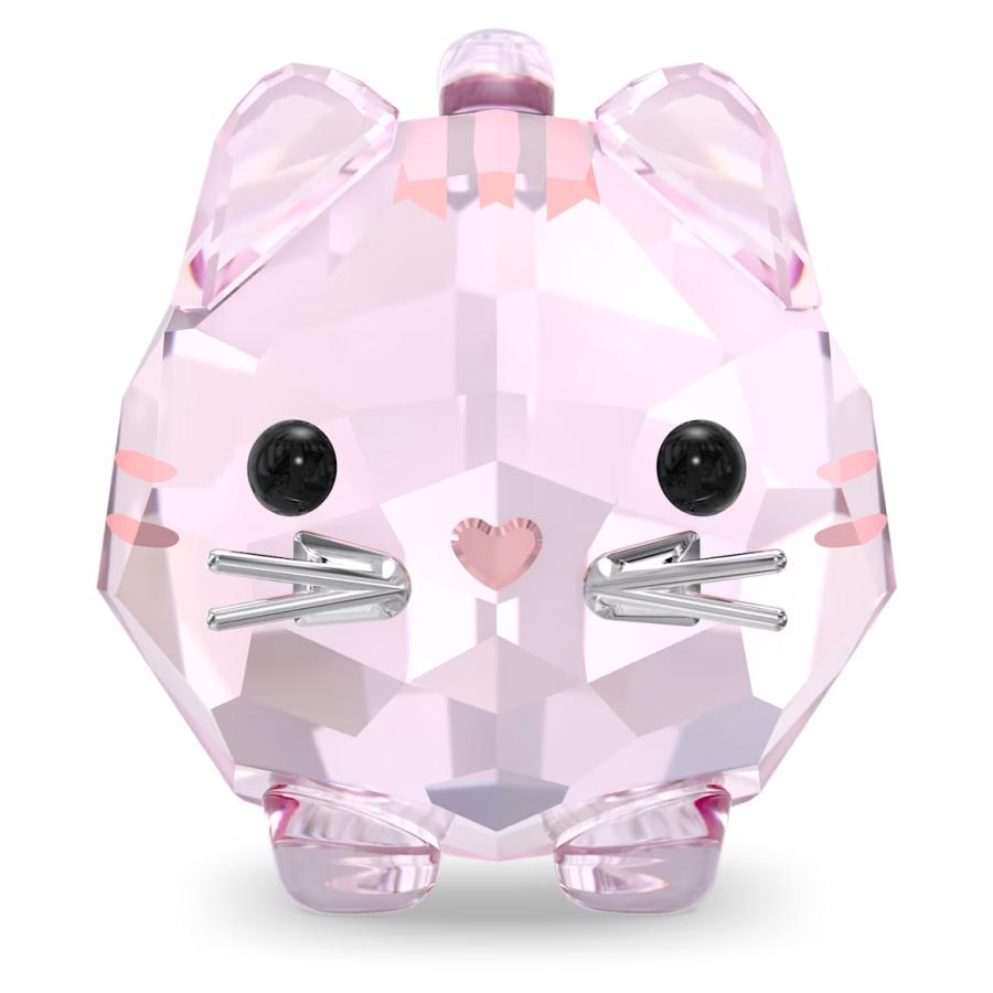 スワロフスキー　置物　ピンクキャット SWAROVSKI（スワロフスキー） クリスタル 置物 猫 Chubby Catsピンク
