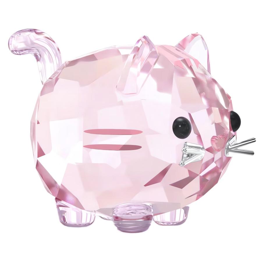 SWAROVSKI（スワロフスキー） クリスタル 置物 猫 Chubby Catsピンク