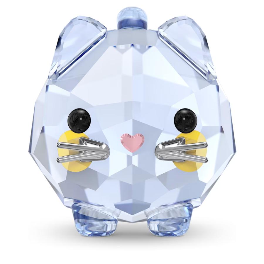 SWAROVSKI（スワロフスキー） クリスタル 置物 猫 Chubby Catsブルー