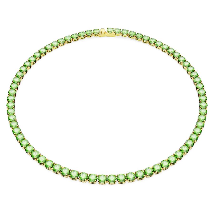 swarovski スワロフスキー Matrix tennisネックレス Matrix Tennis necklace, Round cut, White, Rhodium plated | Swarovski