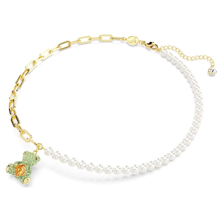 SWAROVSKI（スワロフスキー） クマ グリーン パール Teddy ペンダント