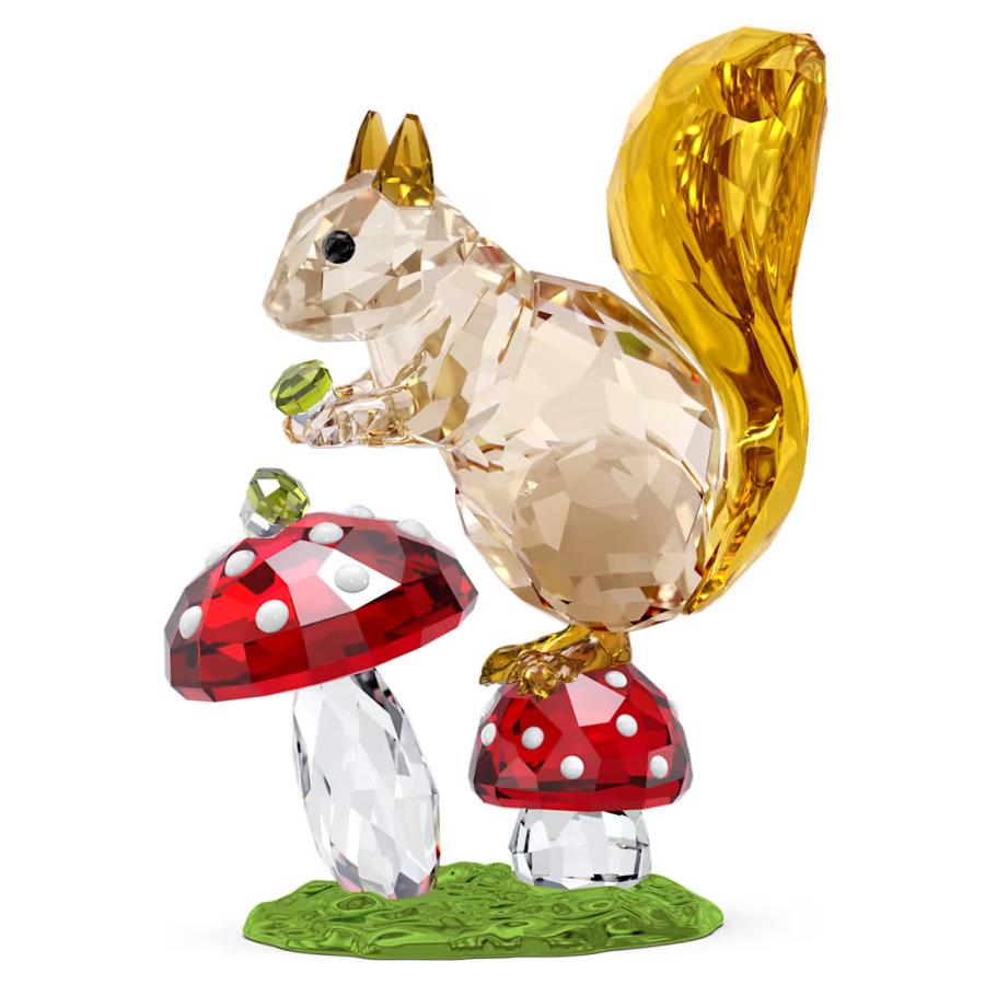 SWAROVSKI（スワロフスキー） クリスタル 置物 秋 Idyllia リスと