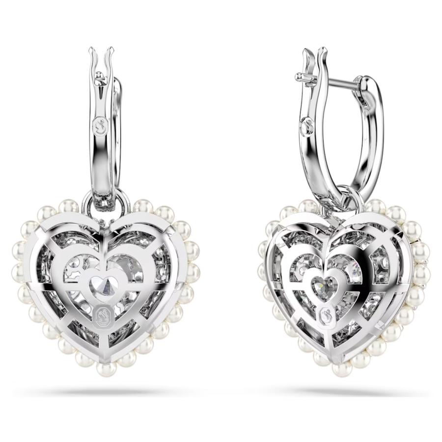 SWAROVSKI スワロフスキー Swarovski ハート Hyperbola ドロップピアス ロジウム・プレーティング 5684384 ...