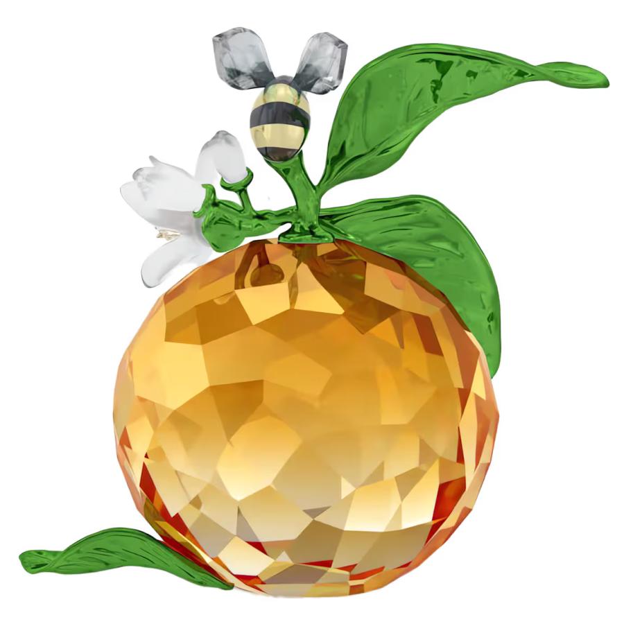 スワロフスキー Swarovski クリスタル 置物 オレンジ ミツバチ Idyllia