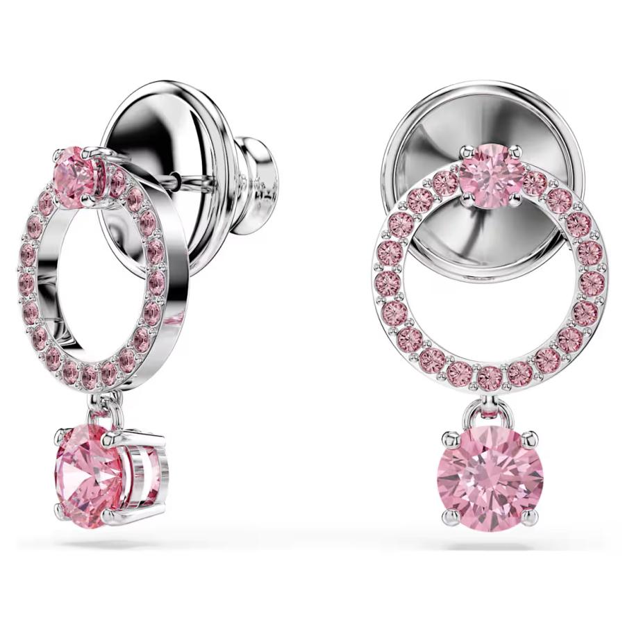 SWAROVSKI（スワロフスキー） ピンク Attract ドロップピアス ロジウム