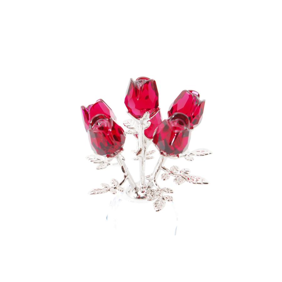 スワロフスキー 赤いバラ 置物 フラワー 薔薇 ローズ 627098 SWAROVSKI スワロフスキー Swarovski フラワーモチーフ 『赤い