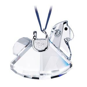 スワロフスキー Swarovski 2007年 廃盤品 『ロッキングホース オーナメント， ロジウム』 718988