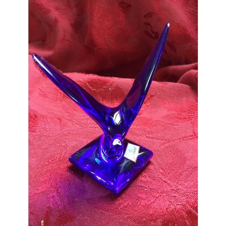 バカラ（Baccarat） 蝶 コバルトブルーのクリスタル フィギュリン