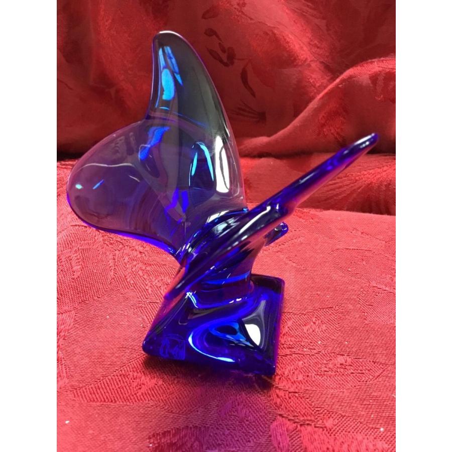 バカラ（Baccarat） 蝶 コバルトブルーのクリスタル フィギュリン