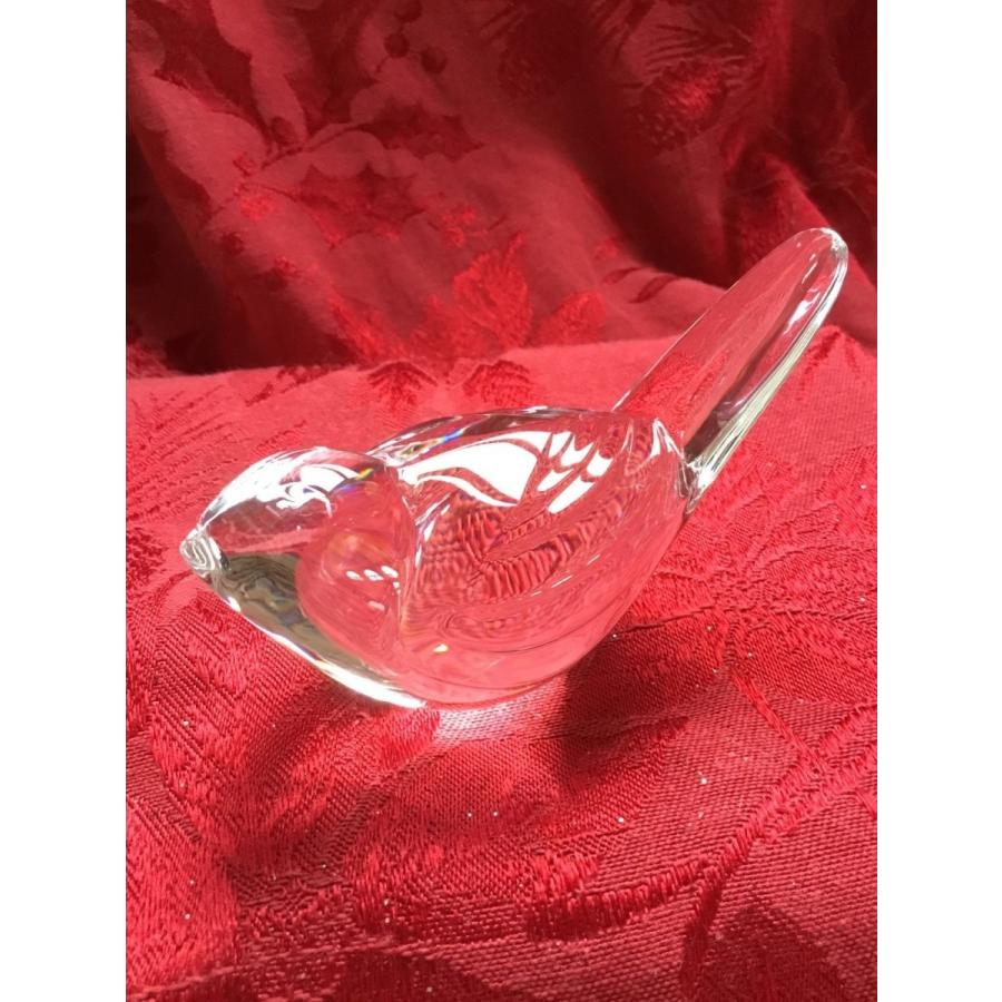 バカラ（Baccarat） 尾の長い小鳥 クリスタル フィギュリン