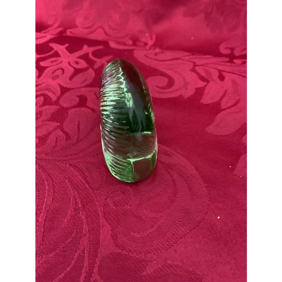 バカラ（Baccarat） 置物 海のシェル エスカルゴ グリーン クリスタル