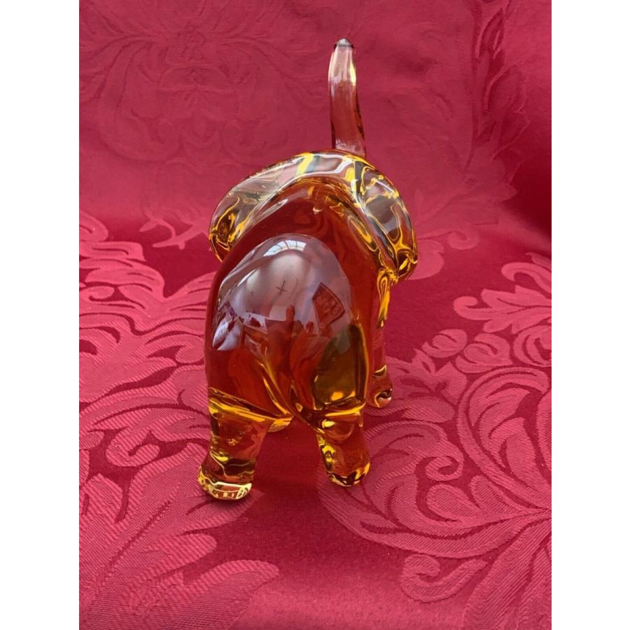 バカラ Baccarat ゾウ エレファント アンバー フィギュリン