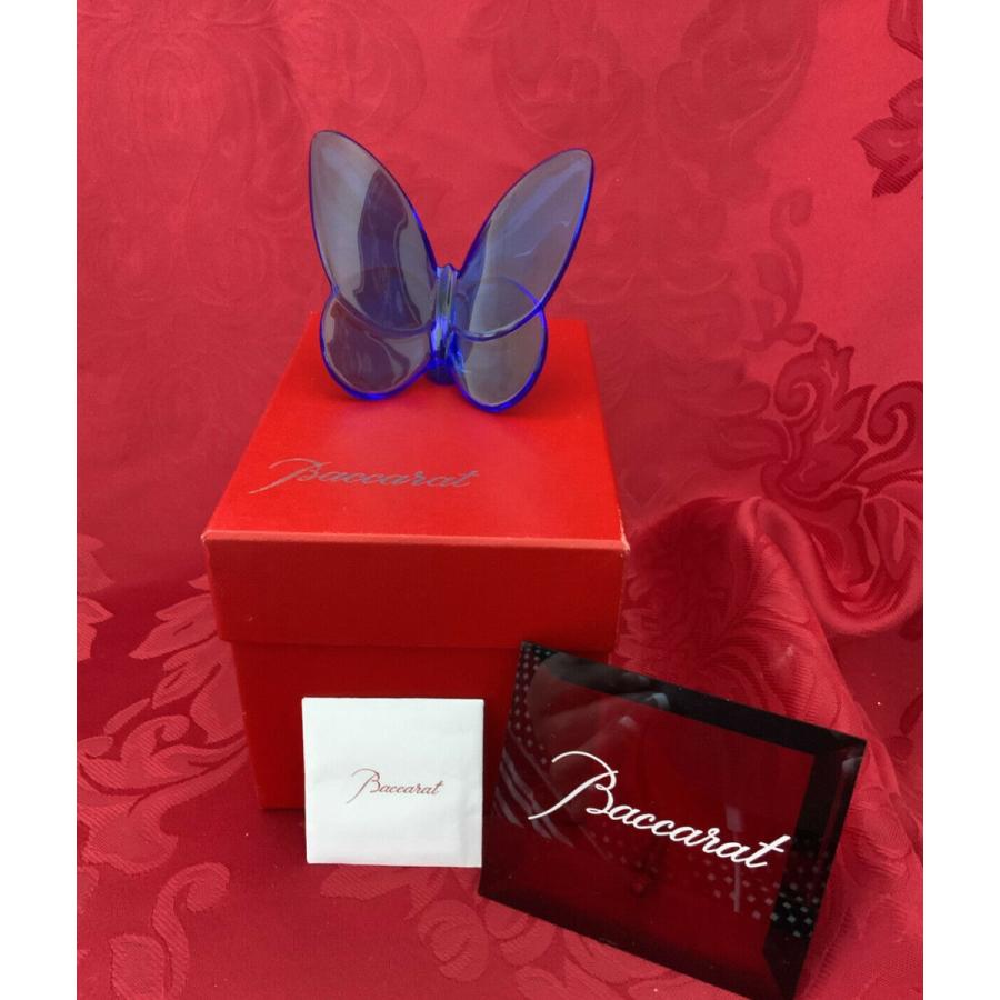 バカラ（Baccarat） 置物 パピロン バタフライ 蝶 ブルー フィギュリン