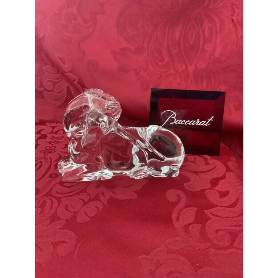 【美品】Baccarat バカラ　ホース　クリスタル フィギュリン　置物　箱付き バカラ Baccarat 『馬 ホース 干支 シルバークリスタル フィギュ