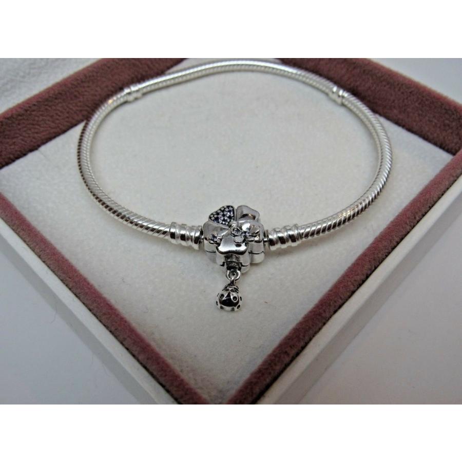 【未使用品】Pandora シルバーブレスレット フラワーと羽付き PANDORA Pandora パンドラ ブレスレット Wildflower Meadow