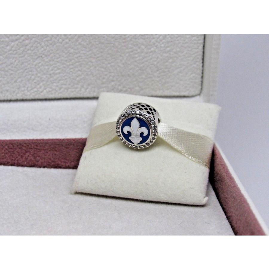 PANDORA（パンドラ） チャーム 青 カナダ エナメル Fleur De Lis