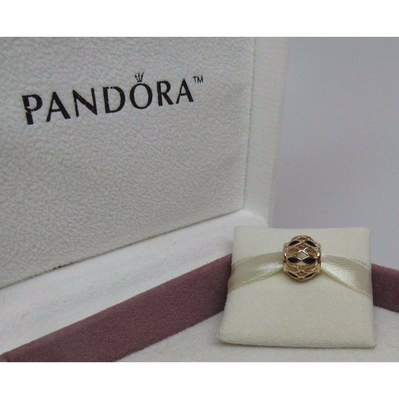 PANDORA Pandora パンドラ チャーム ゴールド ブラック エナメル