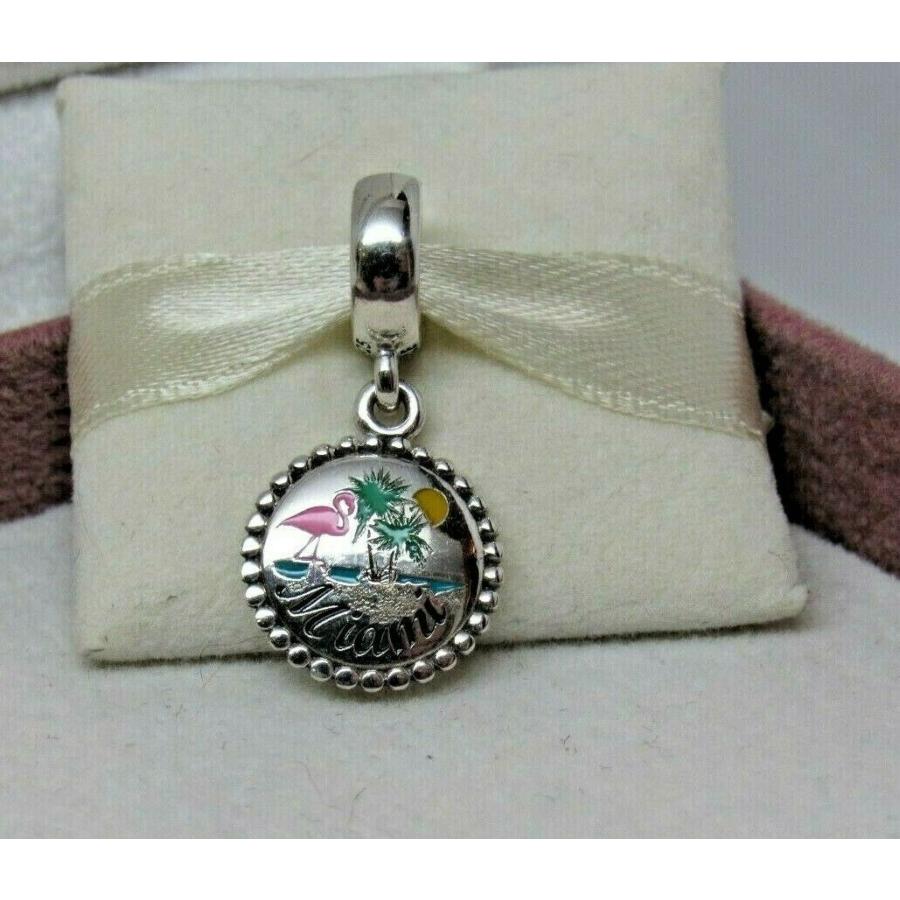 【美品】 PANDORA チャーム 10個 PANDORA（パンドラ） チャーム マイアミ フラミンゴ Miami Beach