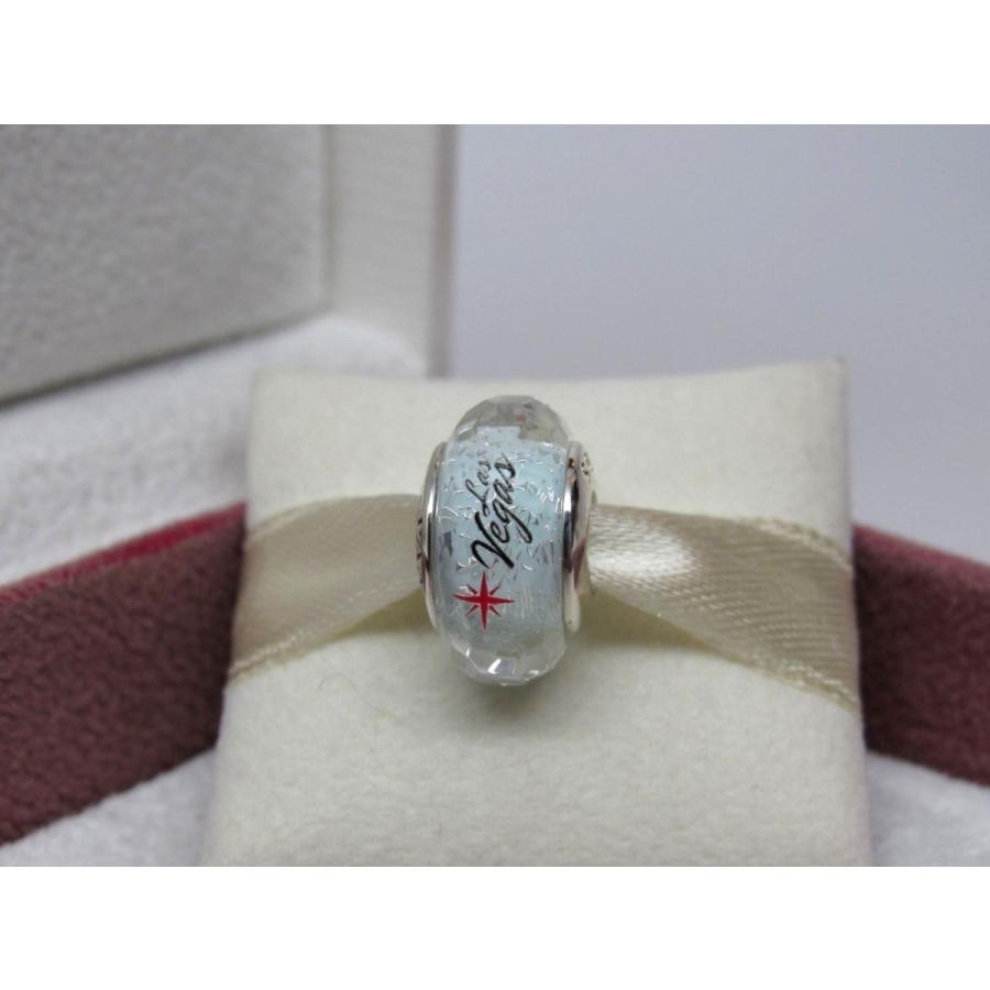 PANDORA（パンドラ） チャーム ビーズ ガラス Las Vegas Star White