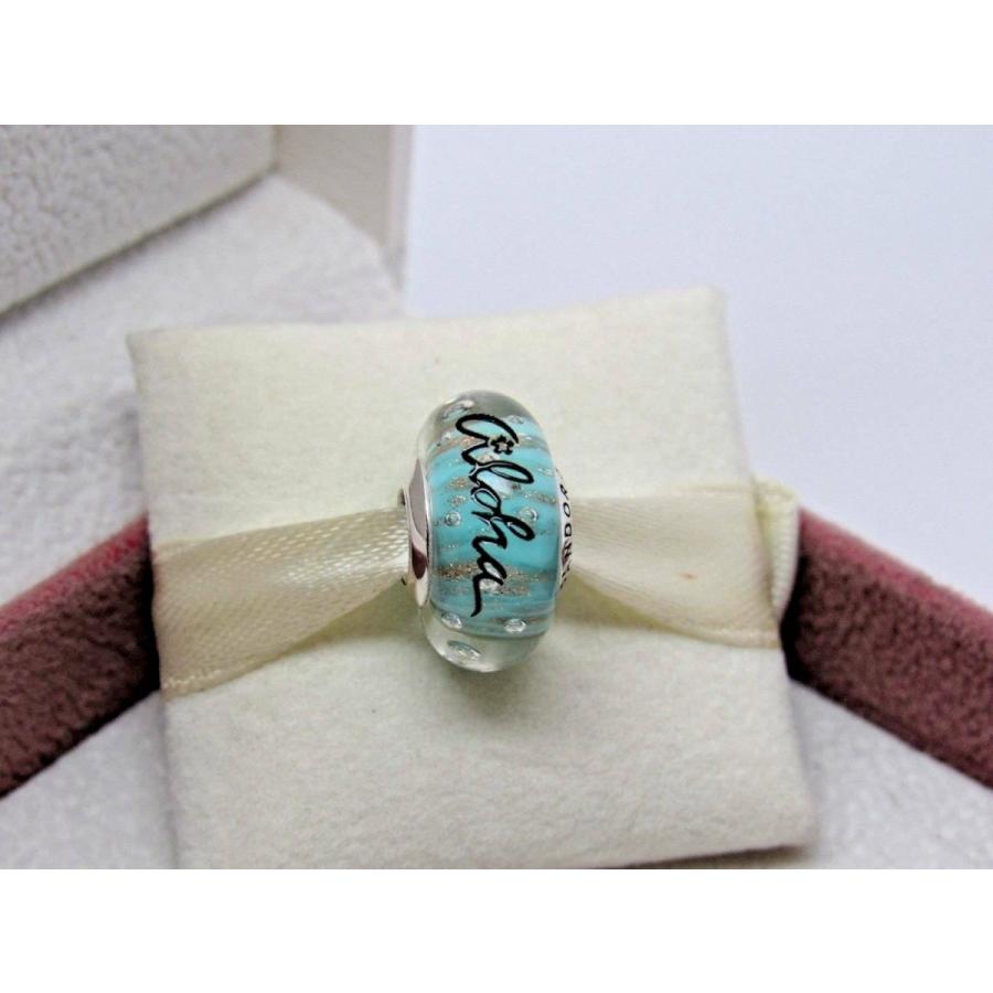 PANDORA（パンドラ） チャーム アロハ ミント キラキラ ムラノ ガラス