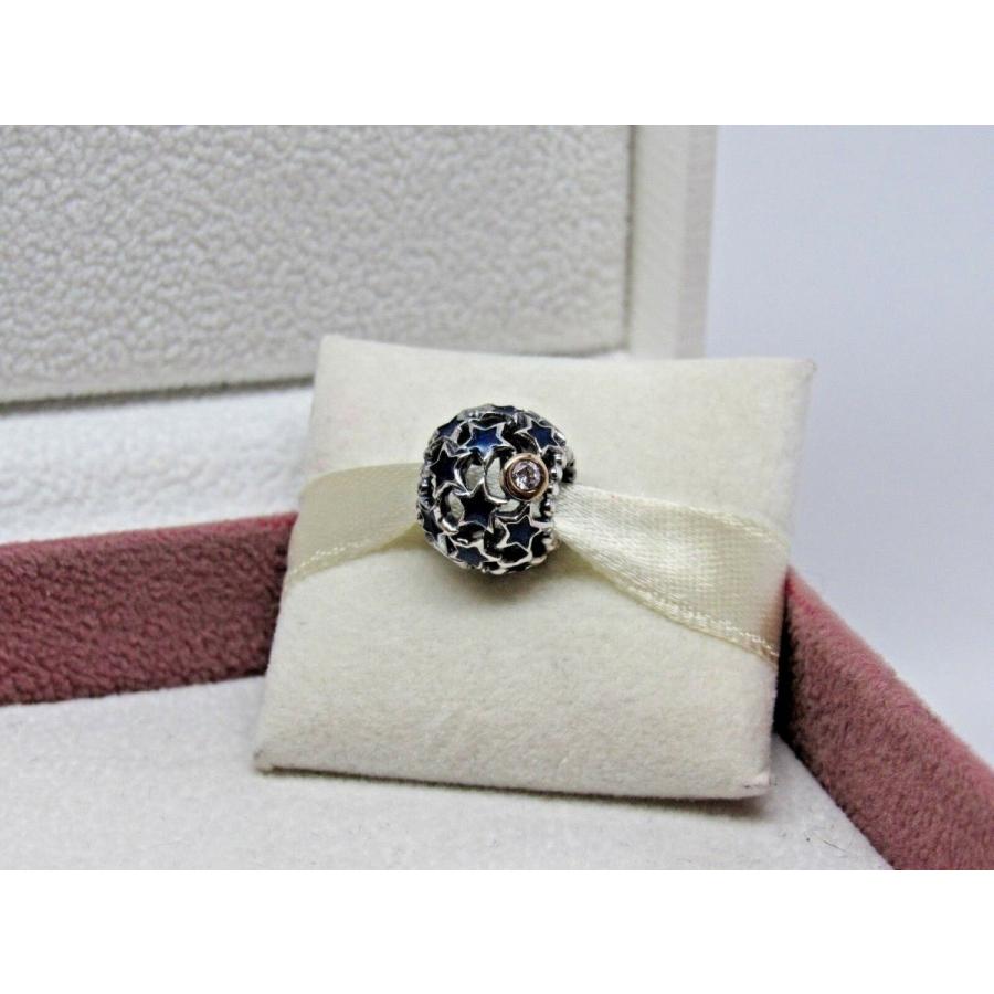 PANDORA（パンドラ） チャーム Night Sky Blue CZ & 14Kt Gold Charm