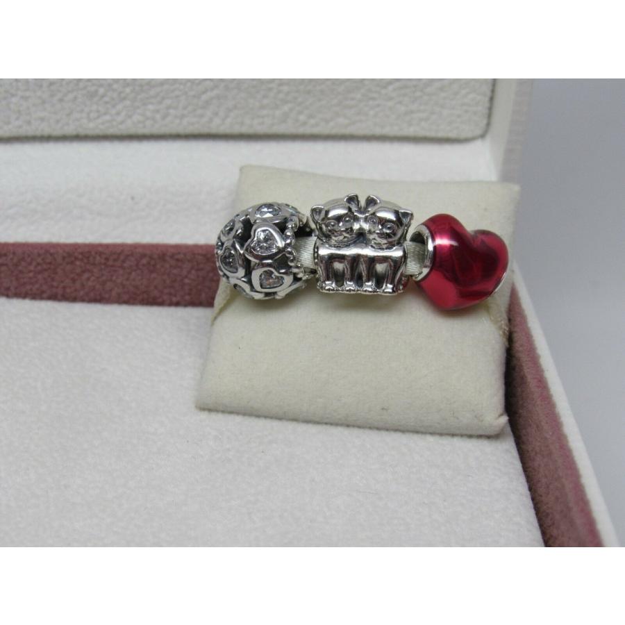 PANDORA（パンドラ） チャーム Gift Set of 3 Cat Theme Charms ハート