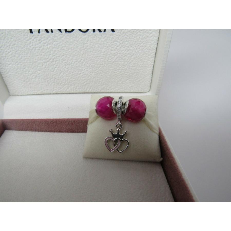 PANDORA Pandora パンドラ チャーム Crowned Hearts Love & Ruby