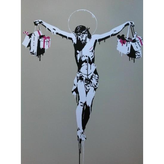希少 WCP Banksy バンクシー CHRIST WITH BAGS リプロダクション