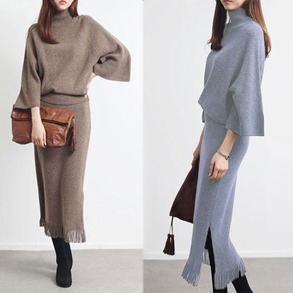 ワンピース レディース ニットワンピース ロングワンピース 秋冬 ニット セーター スカート 2点セット ニットワンピ 通勤 全店2点送料無料 Prts1327 プラネタルーム 通販 Yahoo ショッピング