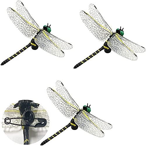 (7月入荷予定)  オニヤンマ トンボ 昆虫 動物 蚊 虫除け おもちゃ 模型 リアル 安全なピン付きPVC インテリア 置物 6cm級 (3匹セット)