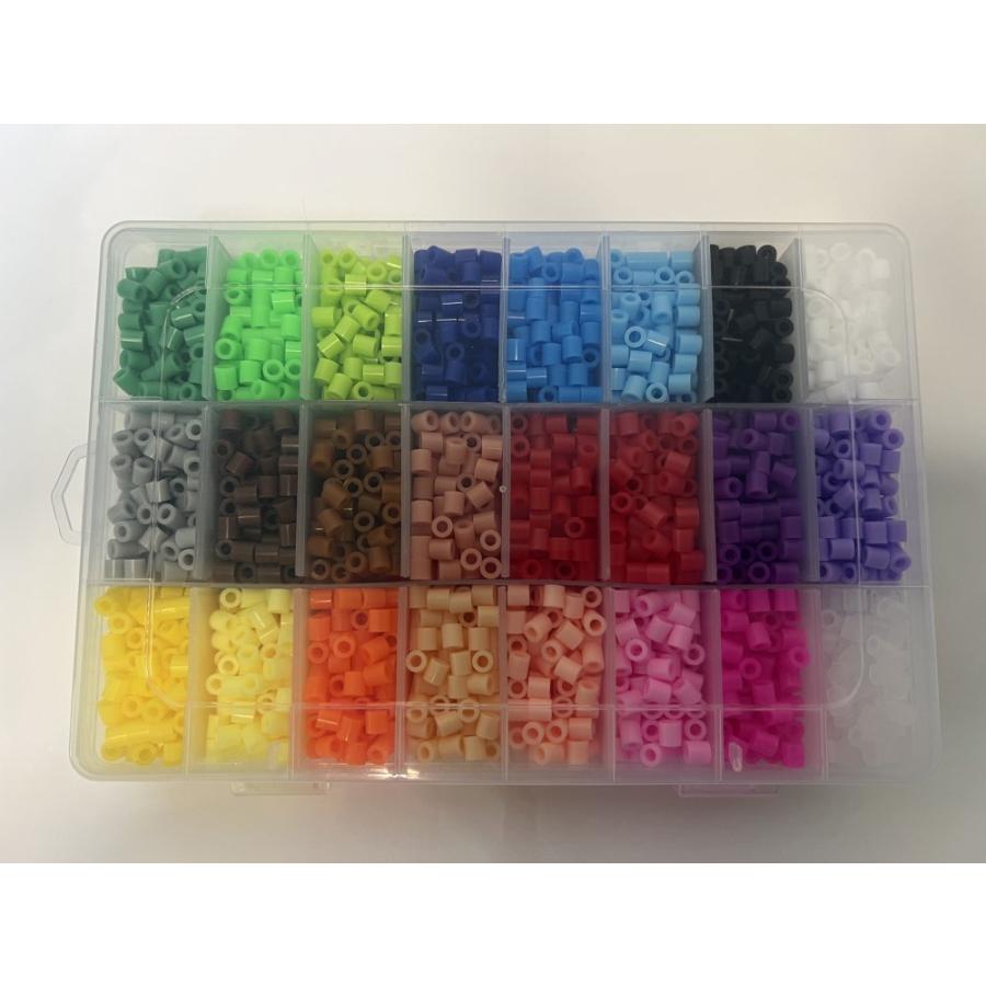 アイロンビーズセット5mm パーラービーズ 24色約4000粒 各色約170粒