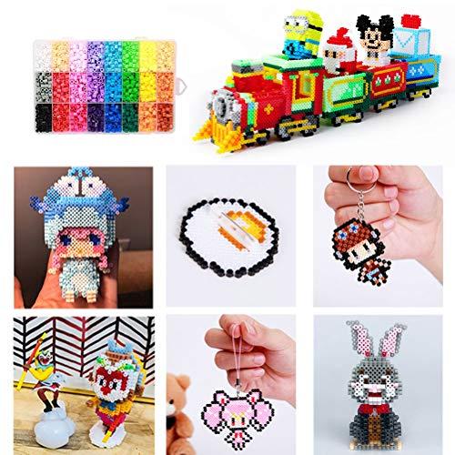 アイロンビーズセット5mm パーラービーズ 24色約4000粒 各色約170粒