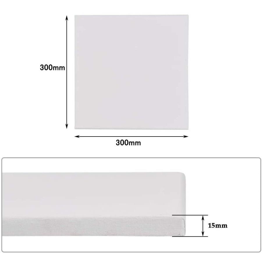 キャンバス 30X30cm 6枚/セット キャンバスボード 綿 中目 木製