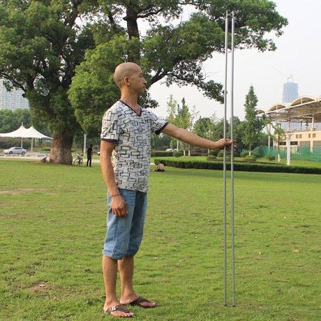 テントポール 亜鉛メッキ鉄管 直径16mm 高さ2m 2本組 ポール タープ