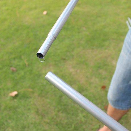 テントポール 亜鉛メッキ鉄管 直径16mm 高さ2m 2本組 ポール タープ
