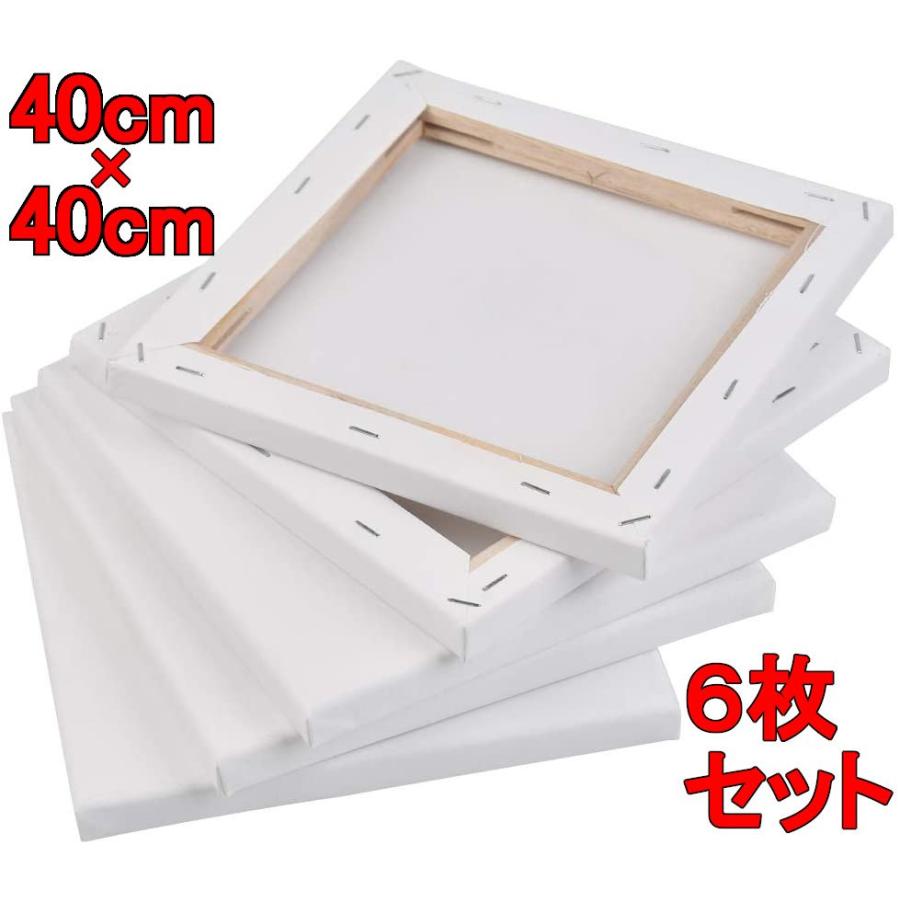40キャンバスアート キャンバス40*40cm 6枚/セット キャンバスボード 綿 中目 木製フレーム