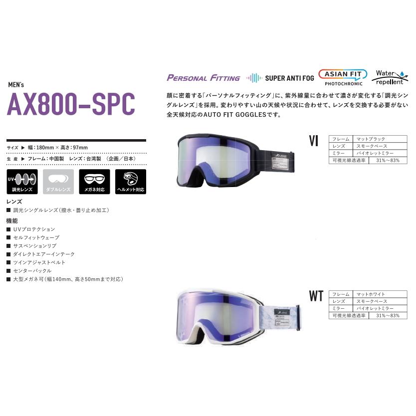 ウィンタースポーツ用　AXE ゴーグル　HEAD ヘルメットML AXE アックス 調光レンズ スノーゴーグル ヘルメット対応 撥水
