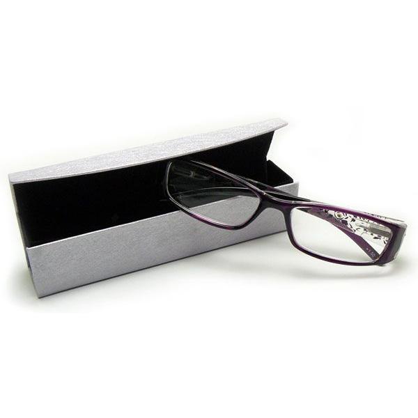 老眼鏡 シニアグラス おしゃれ 安い購入 メガネケース付 男性用 女性用 読書用メガネ 新聞 携帯 50代 敬老の日 40代 派手 父の日 パープル花柄 かわいい 母の日