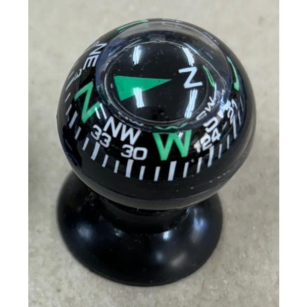 コンパス 方位磁石 日本製 方位磁針 吸盤タイプ 丸型 ボール 球