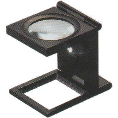 LEDライト付 縞見ルーペ リネンテスター 日本製 高倍率 6倍 目盛1mm ガラスレンズ 携帯 折りたたみ 拡大鏡