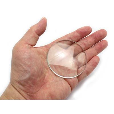 日本製凸レンズ ガラスレンズ ルーペ 拡大鏡 約3倍 約63mm 工作