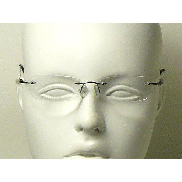 老眼鏡 携帯用 シニアグラス おしゃれ ツーポイント フチなし メガネ